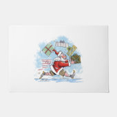 サンタ未準備の書式 ドアマット (正面)