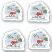 サンタ未準備コンターステッカー シール (正面)