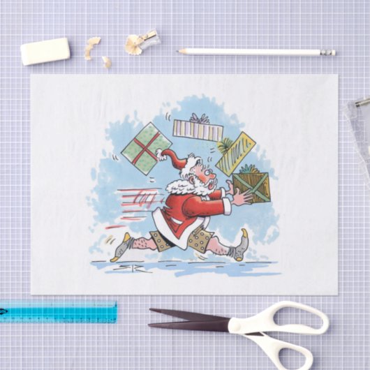 サンタ未準備ティッシュペーパー大 薄葉紙 (クラフト)