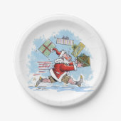 サンタ未準備紙プレート ペーパープレート (正面)