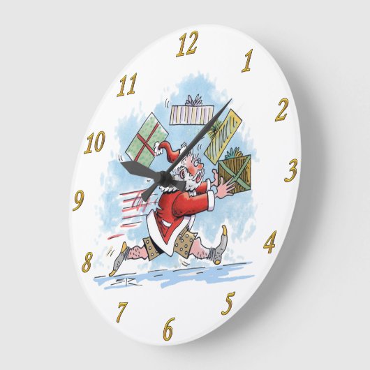 サンタ未用意の壁時計 ラージ壁時計 (傾斜)