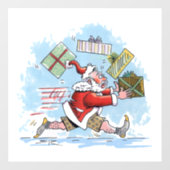 サンタ未用意の白い窓が引っかかる ウィンドウサイン (シート)