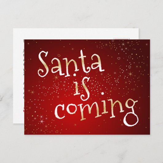 サンタ来から来たサンタのはがき シーズンポストカード (正面/裏面)