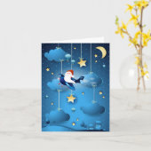 サンタ来さんの折り畳みグリーティングカード カード (黄色い花)