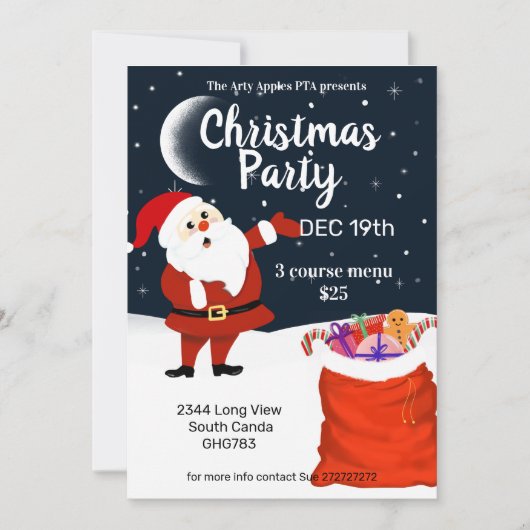 サンタ来とサナタのクリスマスマーケットを参照 招待状 (正面)