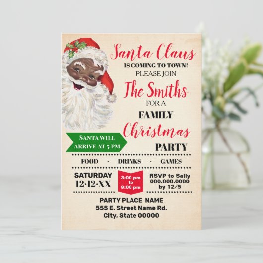 サンタ来の町クリスマスファミリーパーティー 招待状 (スタンド正面)