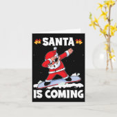 サンタ来はスノーボードクリスマスサンタ・スノと カード (黄色い花)