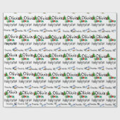 サンタ来は町ラッピング紙 ラッピングペーパー (フラット)