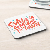 サンタ来イズトゥタウンホリデイデザイン コースター (左側)