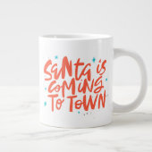 サンタ来イズトゥタウンホリデイデザイン ジャンボコーヒーマグカップ (右)