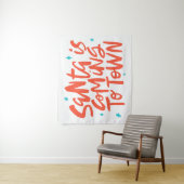 サンタ来イズトゥタウンホリデイデザイン タペストリー (インサイチュ)