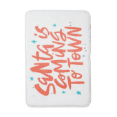 サンタ来イズトゥタウンホリデイデザイン バスマット (正面縦)