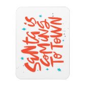 サンタ来イズトゥタウンホリデイデザイン マグネット (縦)