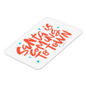 サンタ来イズトゥタウンホリデイデザイン マグネット (左側)