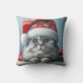 サンタ来ツメは街へ – フェスティバル猫 クッション (正面)