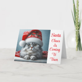 サンタ来ツメは街へ – フェスティバル猫 シーズンカード