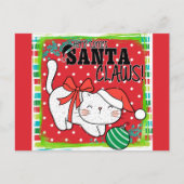サンタ来ツメキュートおもしろい ポストカード (正面)