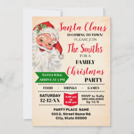 サンタ来ーから町のクリスマスパーティー 招待状