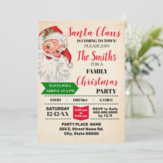サンタ来ーから町のクリスマスパーティー 招待状 (スタンド正面)