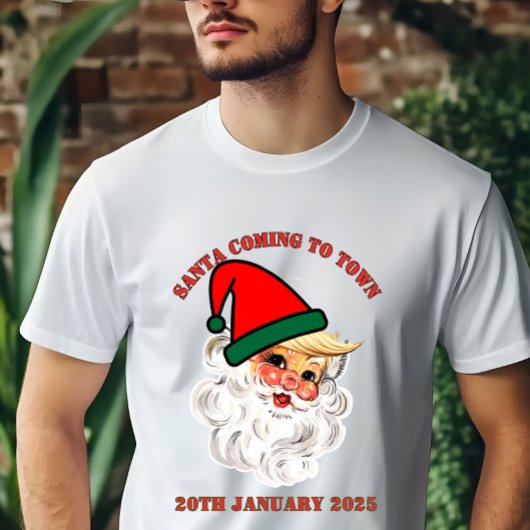 サンタ来ーの町への政治的風刺 Tシャツ