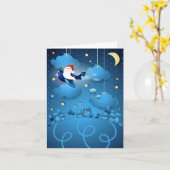 サンタ来ー カード (黄色い花)