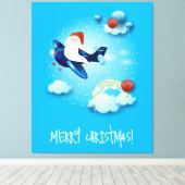 サンタ来ー キャンバスプリント (インサイチュ (ウッドフロア))