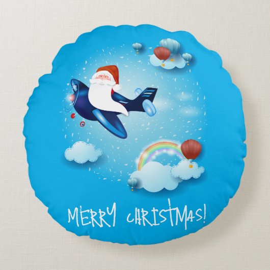 サンタ来ー ラウンドクッション (正面)
