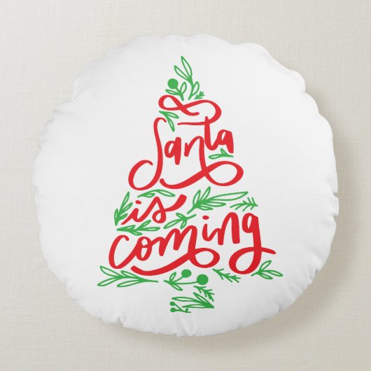 サンタ来ー ラウンドクッション (正面)