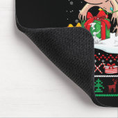 サンタ柴犬ライディングアクソロテルクリスマスセーターL マウスパッド (コーナー)