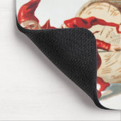 サンタ格言が丸太に滑る マウスパッド (コーナー)