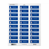 サンタ格言の休日のクリスマスブルーアドレス ラベル (フルシート)