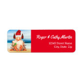 サンタ格言インアビールハットおもしろいホリデイ ラベル (正面)