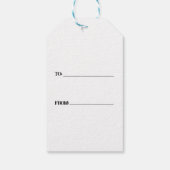 サンタ格言フォーホリデーズパターンブルークリスマス ギフトタグ (裏面)