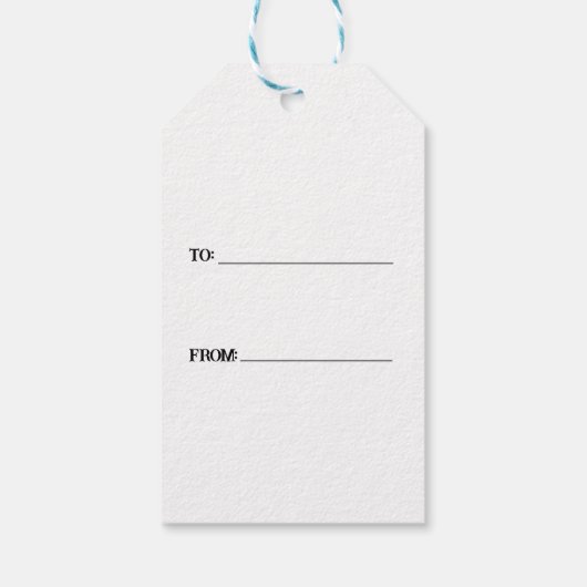 サンタ格言フォーホリデーズパターンブルークリスマス ギフトタグ (裏面)