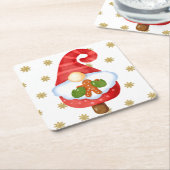 サンタ格言 スクエアペーパーコースター (アングル)