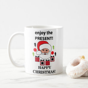 サンタ楽しむ・ザ・プレゼント・ハッピークリスマスサンタ コーヒーマグカップ