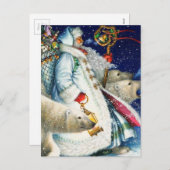 サンタ歩くとホッキョクグマ シーズンポストカード (正面/裏面)