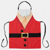 サンタ毛深い胸おもしろい エプロン (正面)