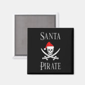 サンタ海賊版スカル剣クリスマスハットボーティングロー マグネット (正面/裏面)