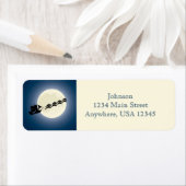 サンタ海賊船ドルフィンクリスマスホリデー付き ラベル (インサイチュ)