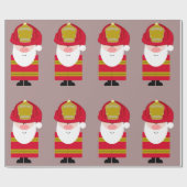 サンタ消防士 ラッピングペーパー (フラット)