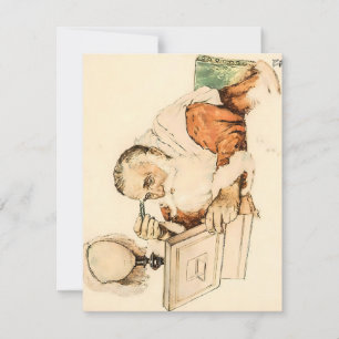 サンタ準備 – Norman Rockwell シーズンカード