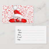 サンタ漫画かわいい覗きキャラクター©ブルーダークアート 名刺 (正面/裏面)