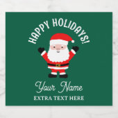 サンタ漫画とクリスマスビールボトルのラベル ビールラベル (シングルラベル)