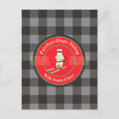 サンタ爪はがき付きパーフェクトスロープ滑走 ポストカード (正面)