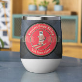 サンタ爪ウォーターボトルでスキー