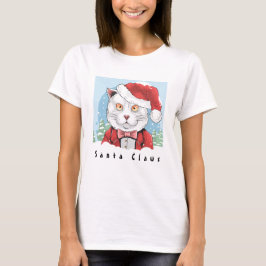 サンタ爪キティ猫クリスマス Tシャツ