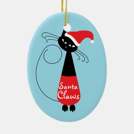 サンタ爪クリスマスクリスマスオーナメント セラミックオーナメント (裏面)