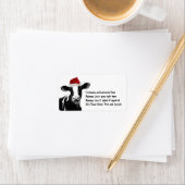 サンタ牛 – サンタ帽子をかぶった乳牛 ラベル (インサイチュ)