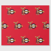 サンタ特産名前をカスタムする ラッピングペーパー (フラット)